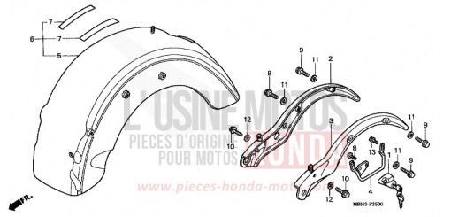 KOTFLUEGEL, HINTEN VT1100C3X de 1999